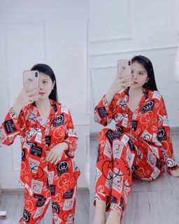 Bộ pijama satin TDQD có size