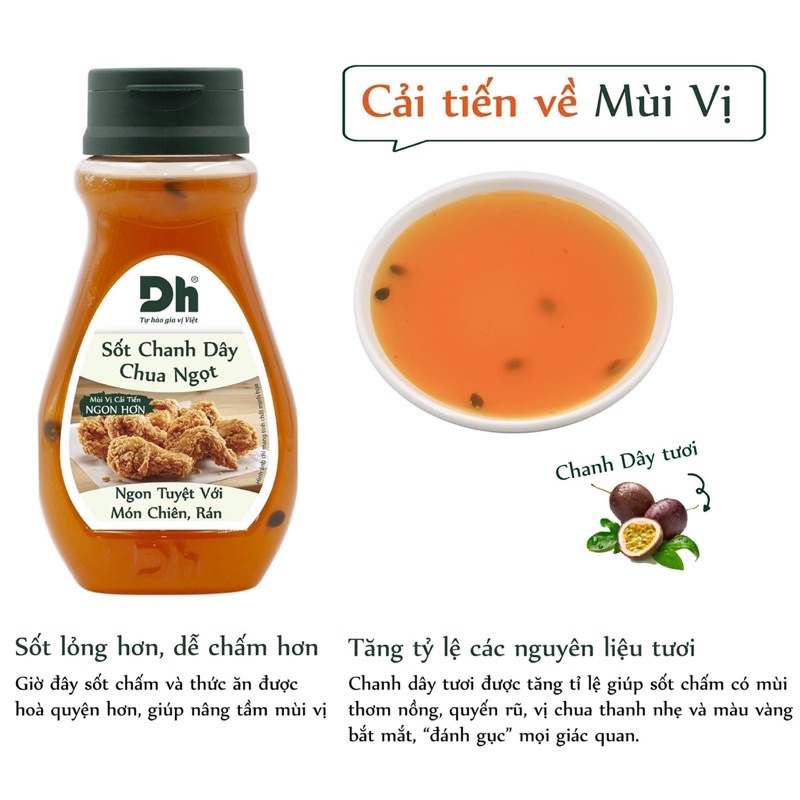 Sốt Chanh Dây Chua Ngọt - Thương hiệu DH Foods