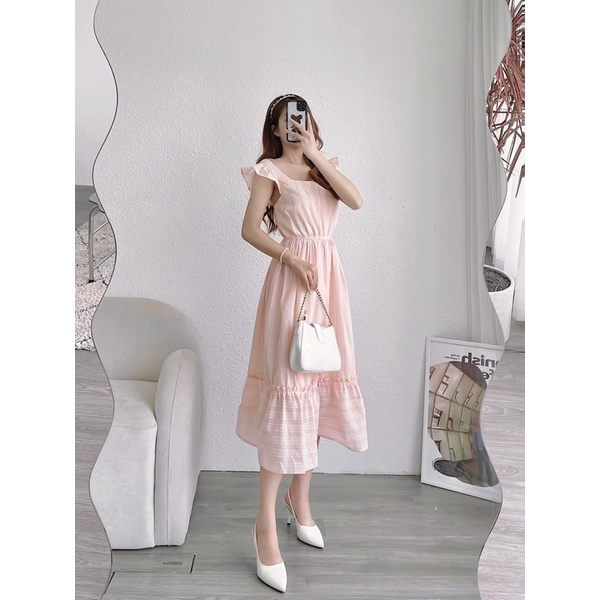Đầm midi blue pepper xuất xịn