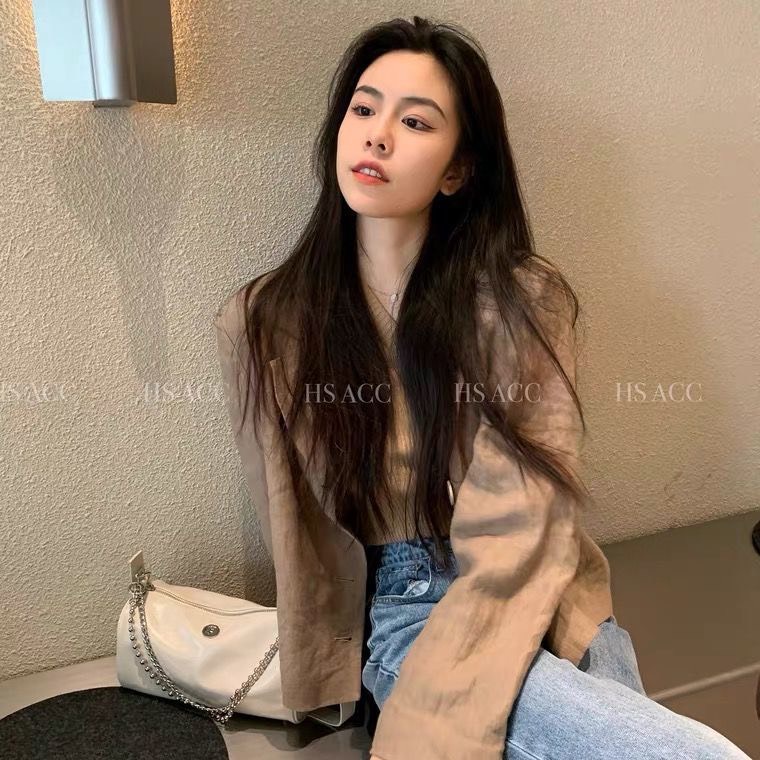 Túi đeo chéo nữ dây xích phong cách HÀN QUỐC chất da đẹp SẴN MÀU ĐEN