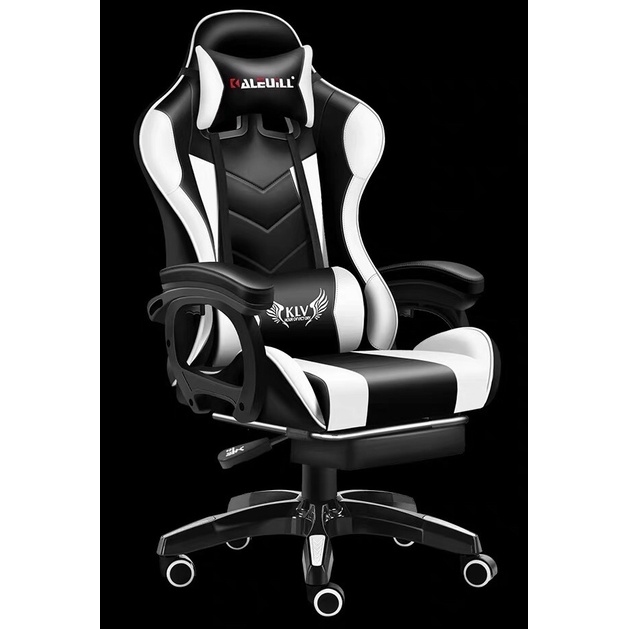 Ghế gaming có massage lưng da PU cao cấp tặng kèm gối massa, ngả lưng 155 độ, có gác chân - Ghế chơi game giá rẻ SALE