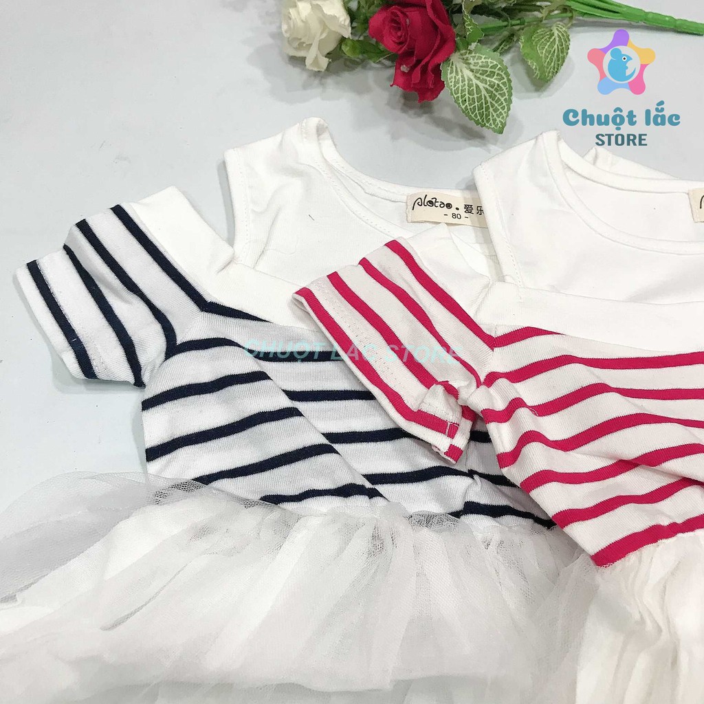 Xả kho váy đầm xòe cao cấp bé gái siêu xinh kiểu hở vai chất cotton 4 chiều cho bé từ 10kg đến 20kg (màu đỏ, đen)