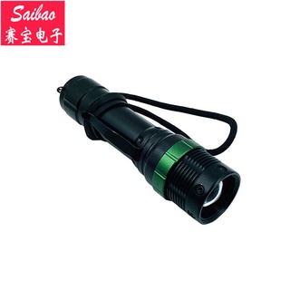 Đèn Pin Mạnh Đèn Pin LED Cơ Xoay Tập Trung Zoom Đèn Pin Nhỏ Sạc Làm Mờ Cắm Trại Đi Đêm Lỗ C