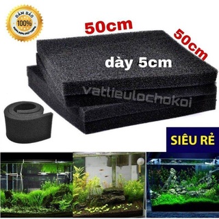 Mút đen lọc nước - mút lọc nước 50cm x 50cm dày 5cm