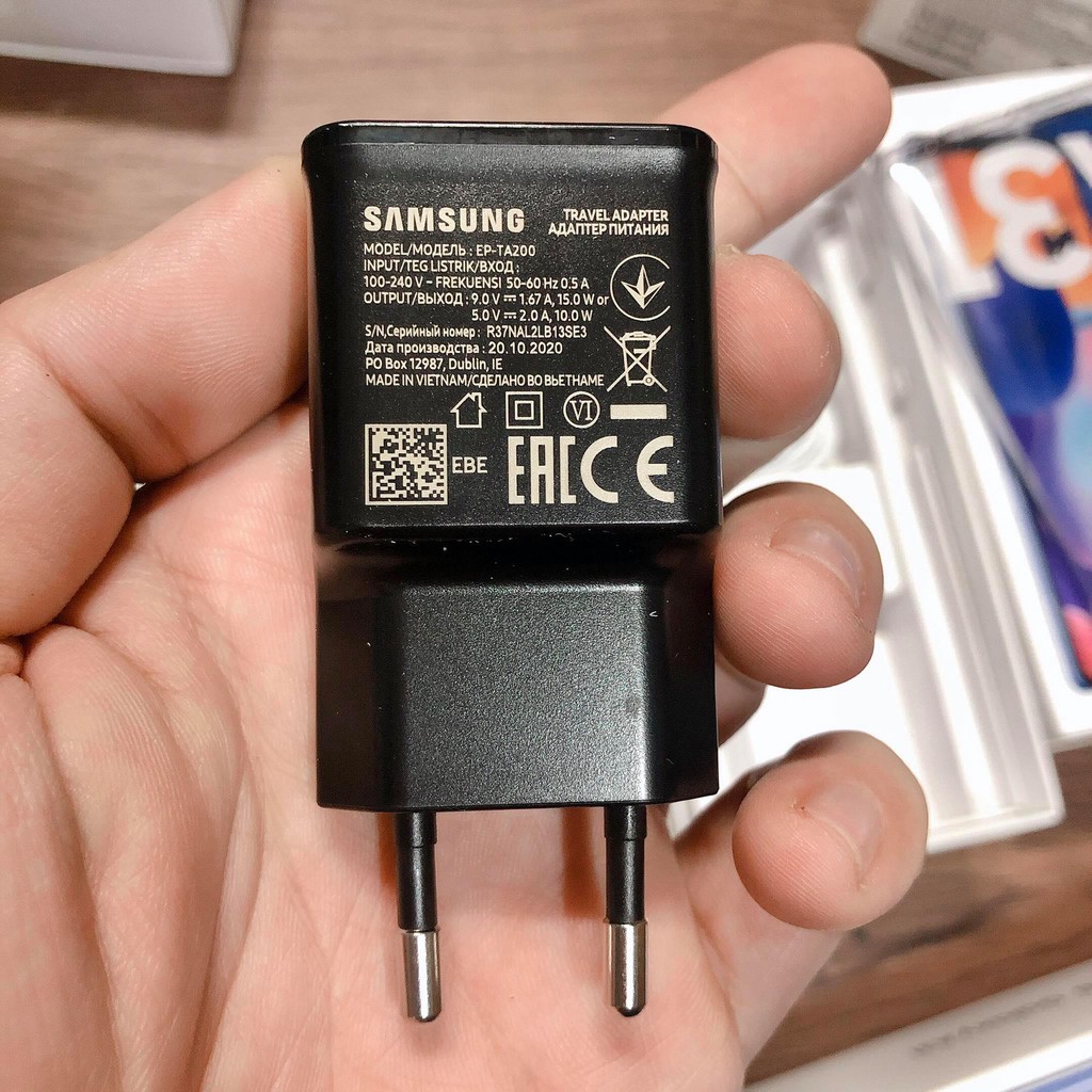 Combo bộ sạc nhanh Type C, Tay nghe, Op Lưng A31 SamSung Chính Hãng