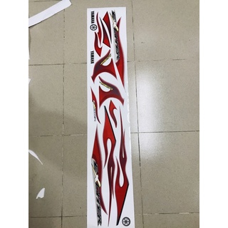 Tem rời exciter 2010 lửa giả zin. Dán xe bạc đỏ
