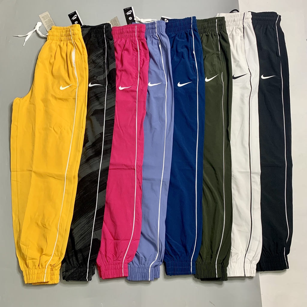 Quần Jogger Thể Thao 1 Sọc Nữ Chất Dù Mỏng Nhẹ Nhanh Khô Tập Gym, Leo Núi