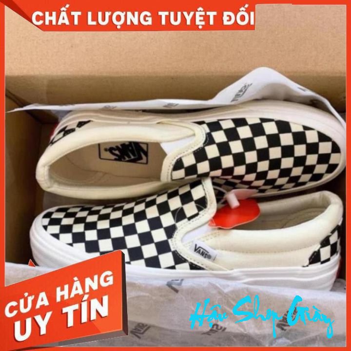 Giày Sneaker 𝐕𝐀𝐍 Caro Lười Slipon Đủ Size Nam Nữ Full Box BiIl | BigBuy360 - bigbuy360.vn