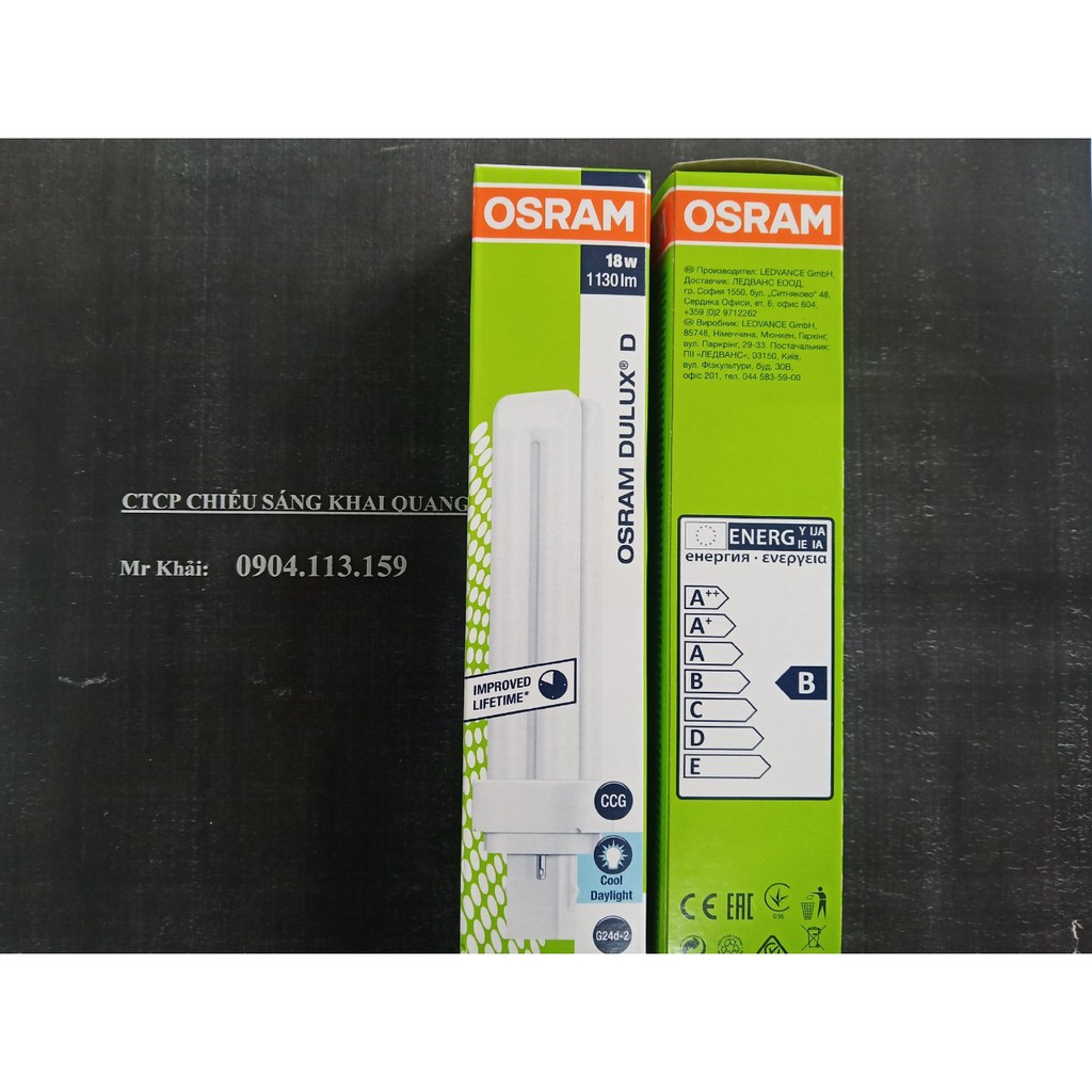 (SALE) Combo 5 Bóng compact gián tiếp Osram Dulux D 18W / 865