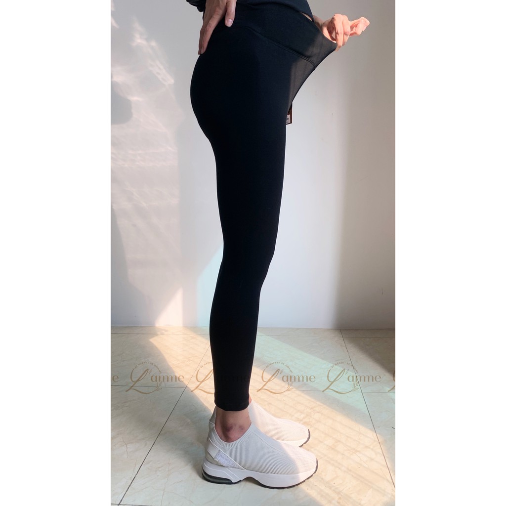 Quần bầu Legging Cạp Chéo chất liệu cotton co giãn tốt, mỏng thoáng, phù hợp với mùa hè thiết kế bởi LAMME