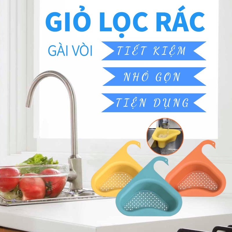 Khay Lọc Rác Gắn Bồn Rửa Bát Thiên Nga - Rổ Tam Giác Dạng Lưới Lọc Rác Bồn Rửa Chén Mã _ A028