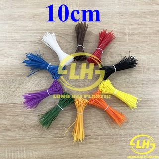 Dây rút nhựa màu 1 tấc cột chân gà chân chim 100 sợi/bịch
