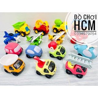 [BÁNH TRỚN RẤT ĐẸP] Đồ chơi xe ô tô máy bay chạy đà bánh trớn mô hình xe công trình rất đẹp dành cho bé thích xe đà đẩy