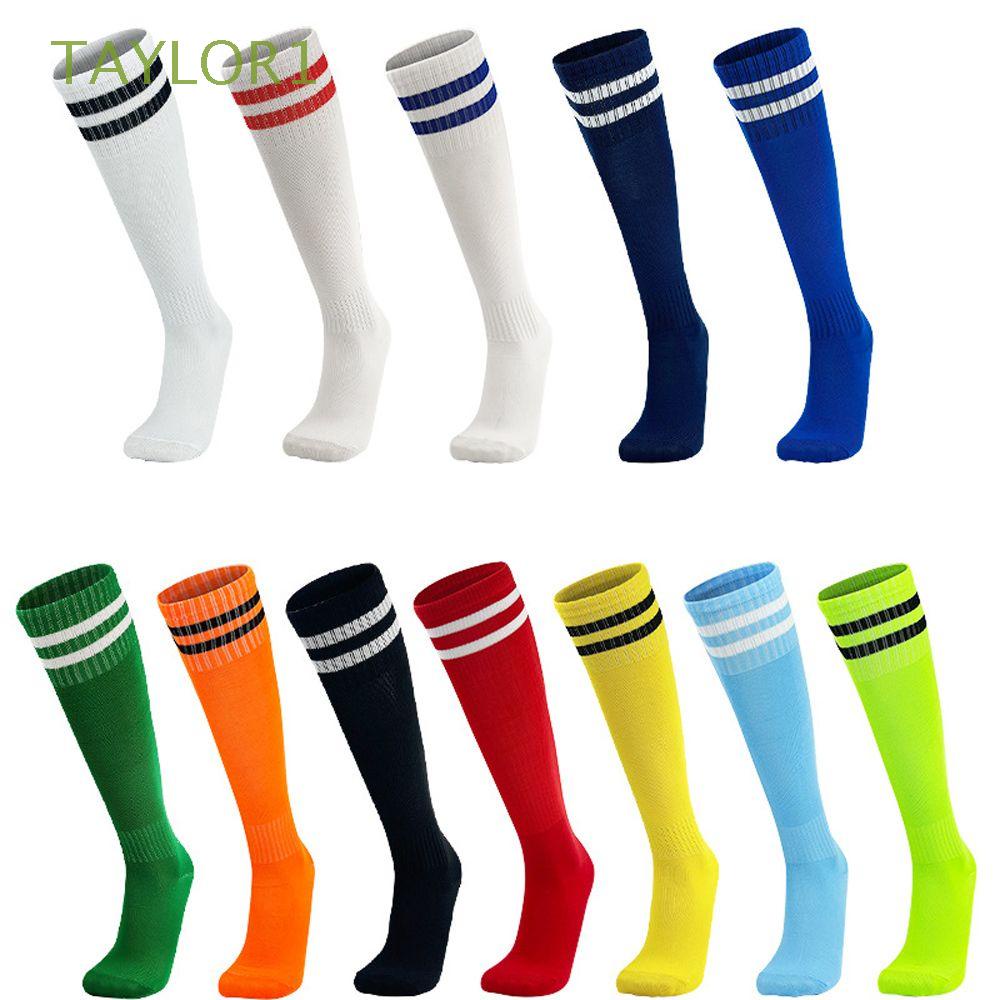 1 Cặp Vớ Dài Qua Đầu Gối Bằng Cotton Nhiều Màu Sắc Chất Lượng Cao Dành Cho Trẻ Em Chơi Thể Thao