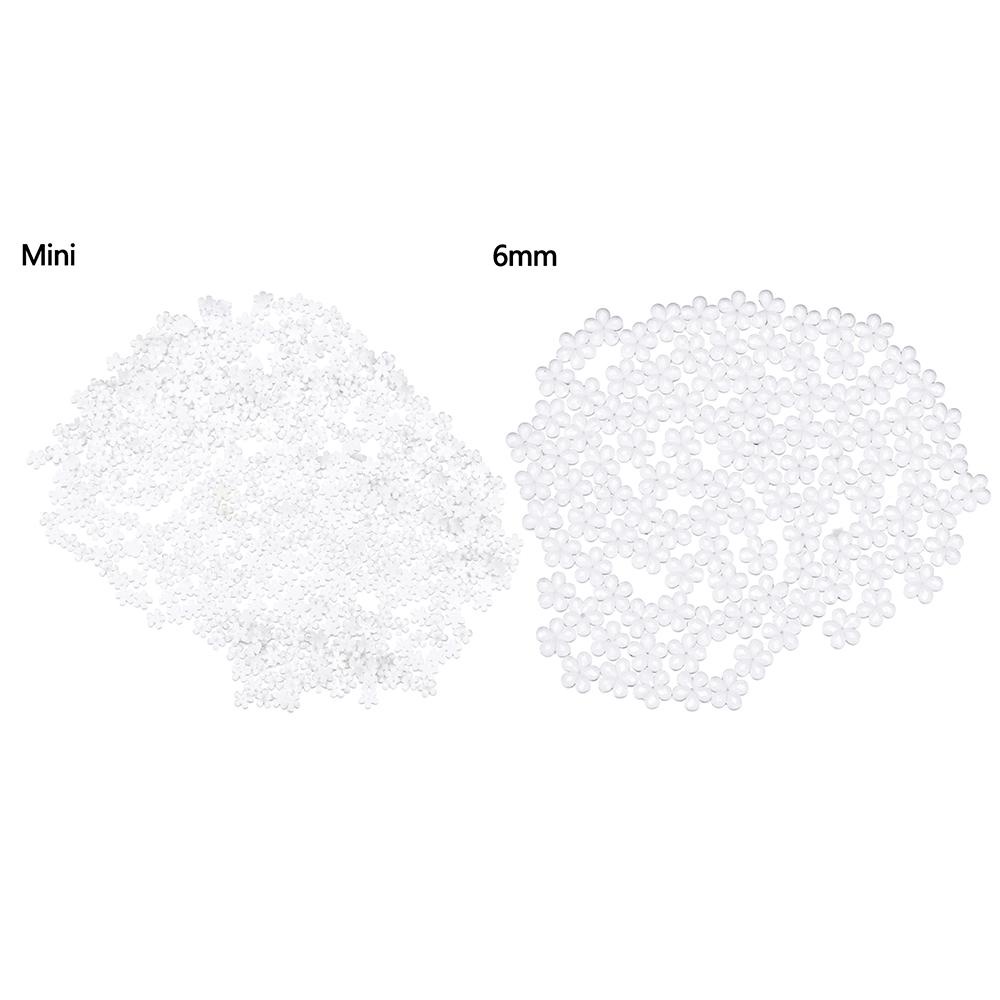 Set 100 / 500 Phụ Kiện Trang Trí Móng Tay Nghệ Thuật Màu Trắng Dễ Thương