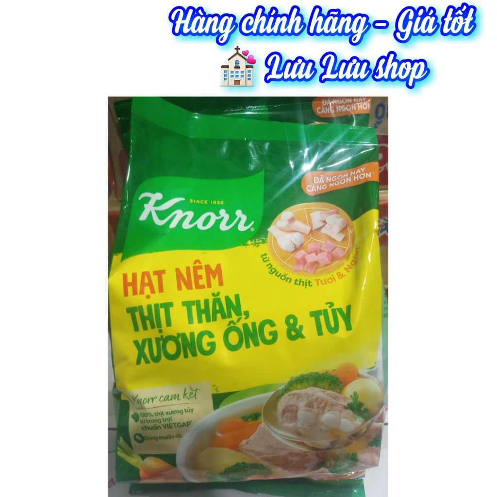 Hạt nêm thịt thăn, xương ống, tủy Knorr gói 1,8kg