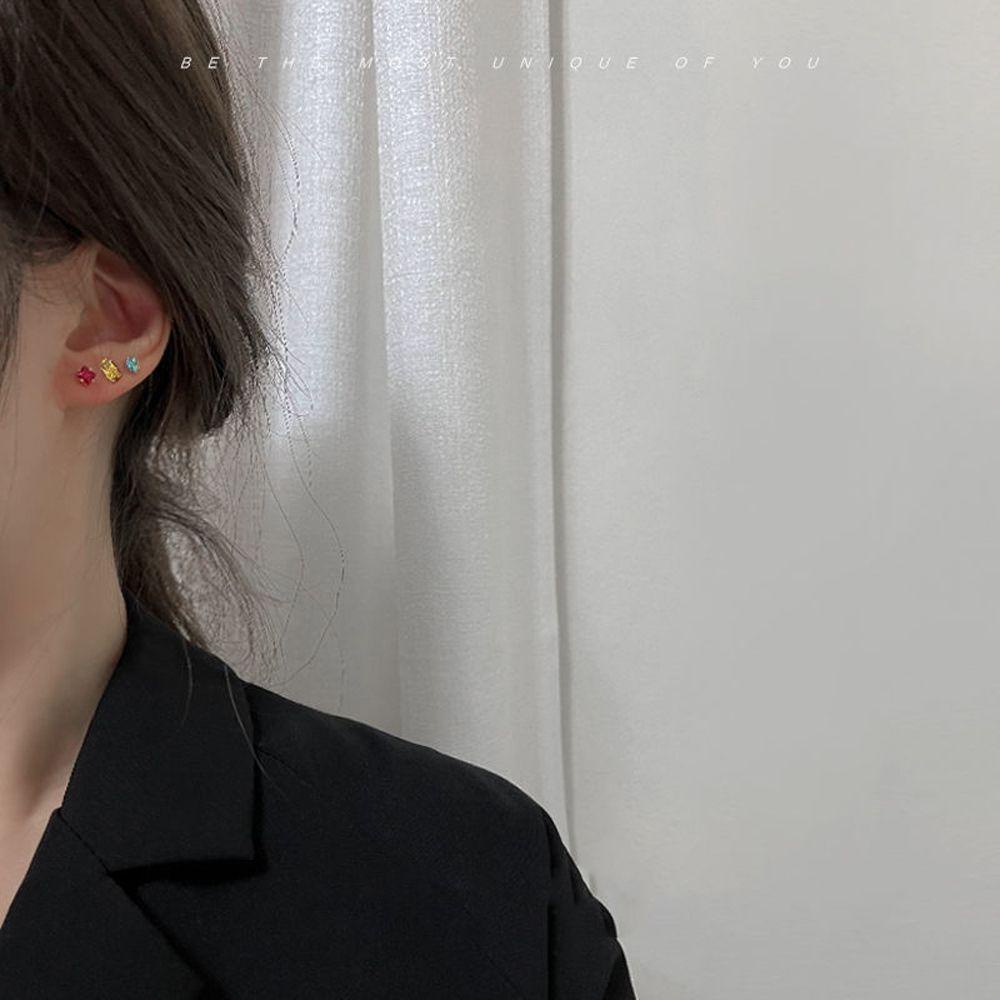 VANES1 Bông Tai Hình Hoa Nhiều Màu Sắc Ngọt Ngào Thời Trang Cho Nữ