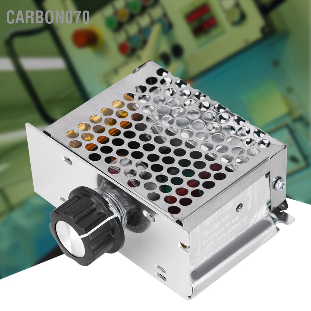 Carbon070 Bộ điều chỉnh điện áp xoay chiều 4000W 220V khiển nhiệt độ tốc động cơ Dimmer