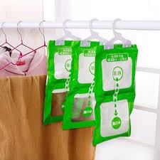 Túi hút ẩm - Gói hút ẩm quần áo 2 ngăn chống ẩm chống mốc có móc treo đa năng siêu hút ẩm cực tốt 2253