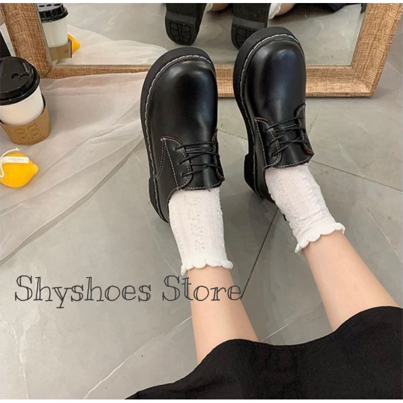 (CÓ SẴN) Giày oxford cột dây phong cách vintage| hot 2020| đế 3cm| numsvip freeship extra | BigBuy360 - bigbuy360.vn