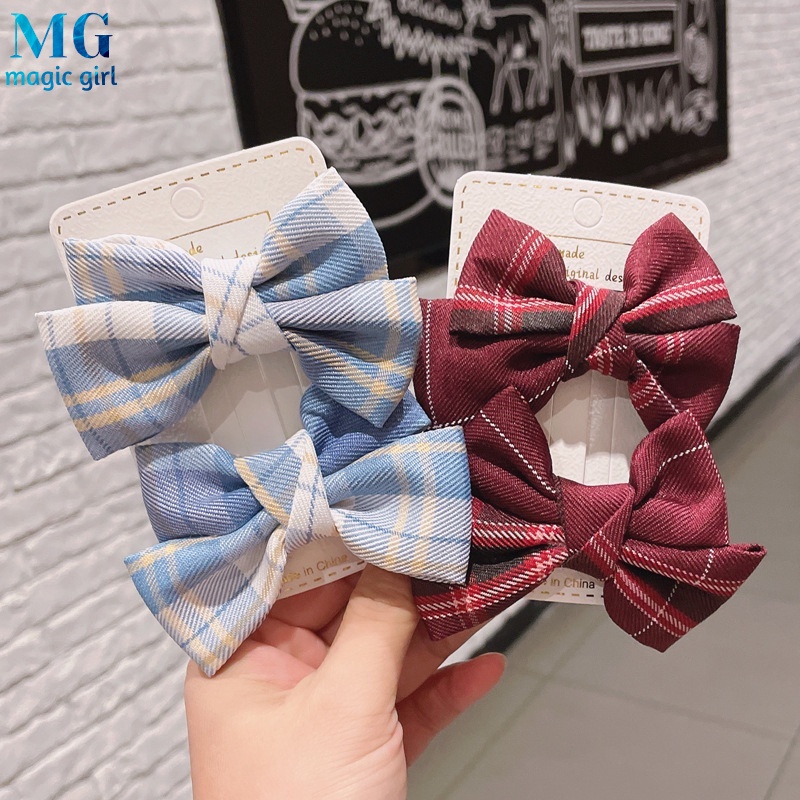 Bộ kẹp tóc hình nơ phong cách Hàn Quốc dễ thương cho bé gái