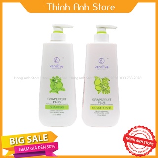 Bộ Dầu Gội Xả Verolive Dưỡng Sinh Triết Xuất Từ Gừng Tươi Và Hoa Bưởi 800ml[thinhpipi]