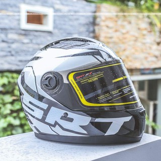 Mũ bảo hiểm Fullface ASIA MT136 (TEM SRT TRẮNG ĐEN )