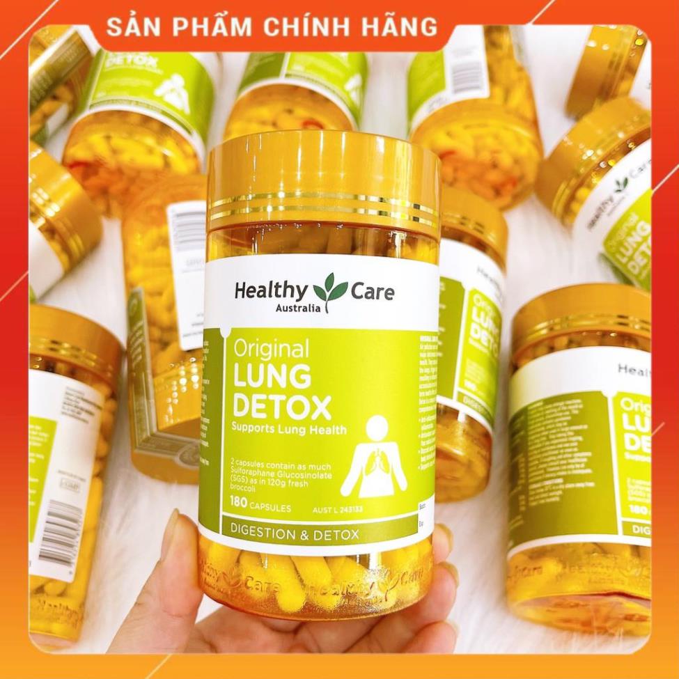 Healthy care original lung detox thải độc phổi 180 viên chính hãng Úc mẫu mới 2021