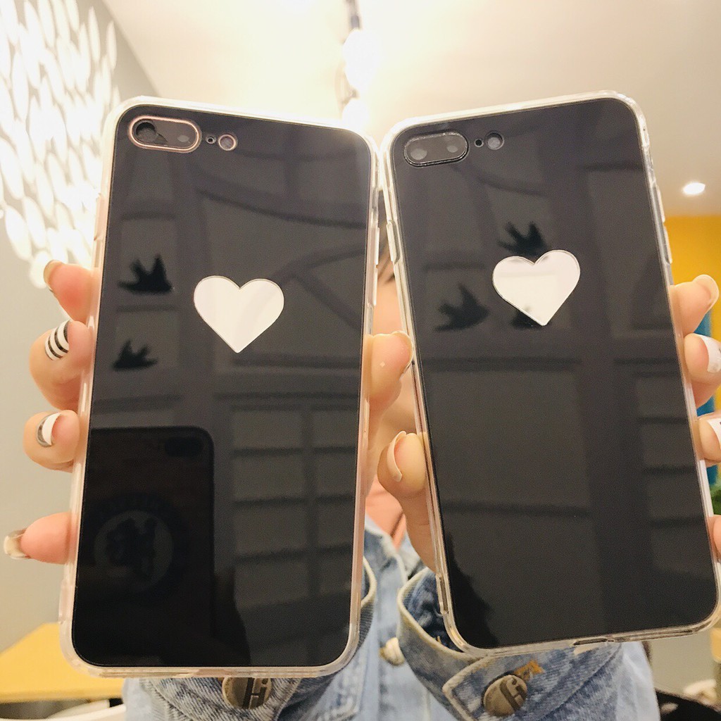 [ OPPO ] Ốp Lưng Trái Tim Gương 3D - Lưng Silicon Giả Kính, Chữ Gương - C028 | BigBuy360 - bigbuy360.vn