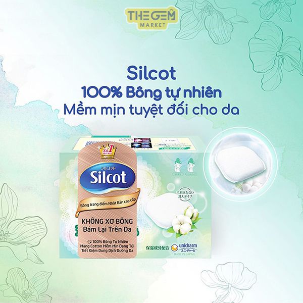 Bông Tẩy Trang Cao Cấp Silcot Premium 66 Miếng/Hộp