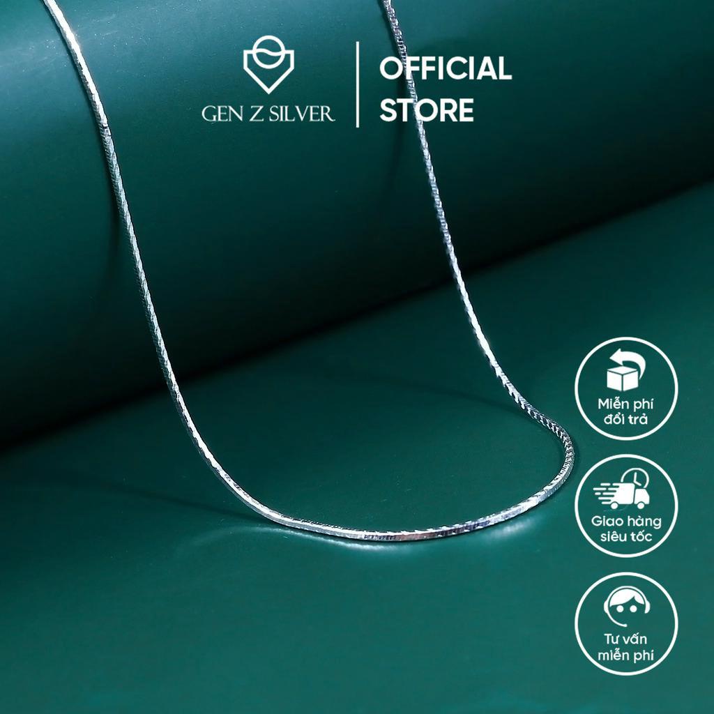 Dây chuyền bạc 925 xi bạch kim Gen Z Silver phay kim cương - sợi máy chắc bền DCZ10818501