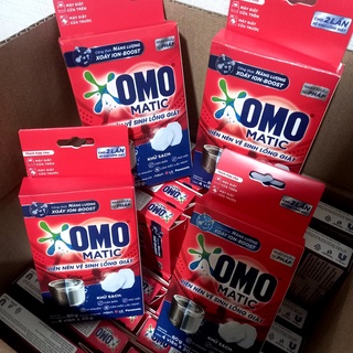 Viên Tẩy OMO Matic Nén Vệ Sinh Lồng Máy Giặt 80g 80 g Hộp 4 viên x 20g Khử Sạch Cặn Bẩn