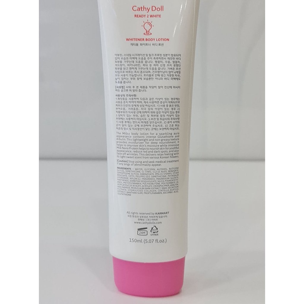Sữa dưỡng thể Cathy Doll Ready 2 White 150ml thái lan