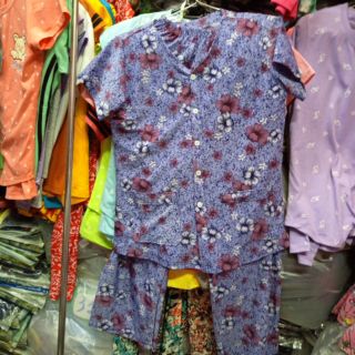 Đồ Bộ Thun lạnh cài nút kiểu pirama người Trung tuổi