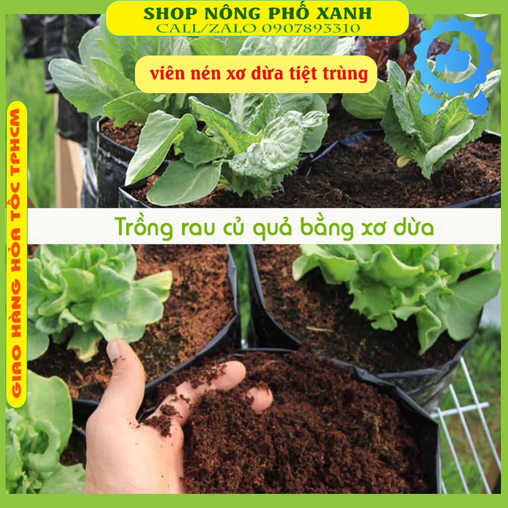 Phân bón Viên nén hữu cơ mụn sơ dừa bánh lớn tiệt trùng dùng làm giá thể ươm mầm, trộn vào chất trồng bonsai mini