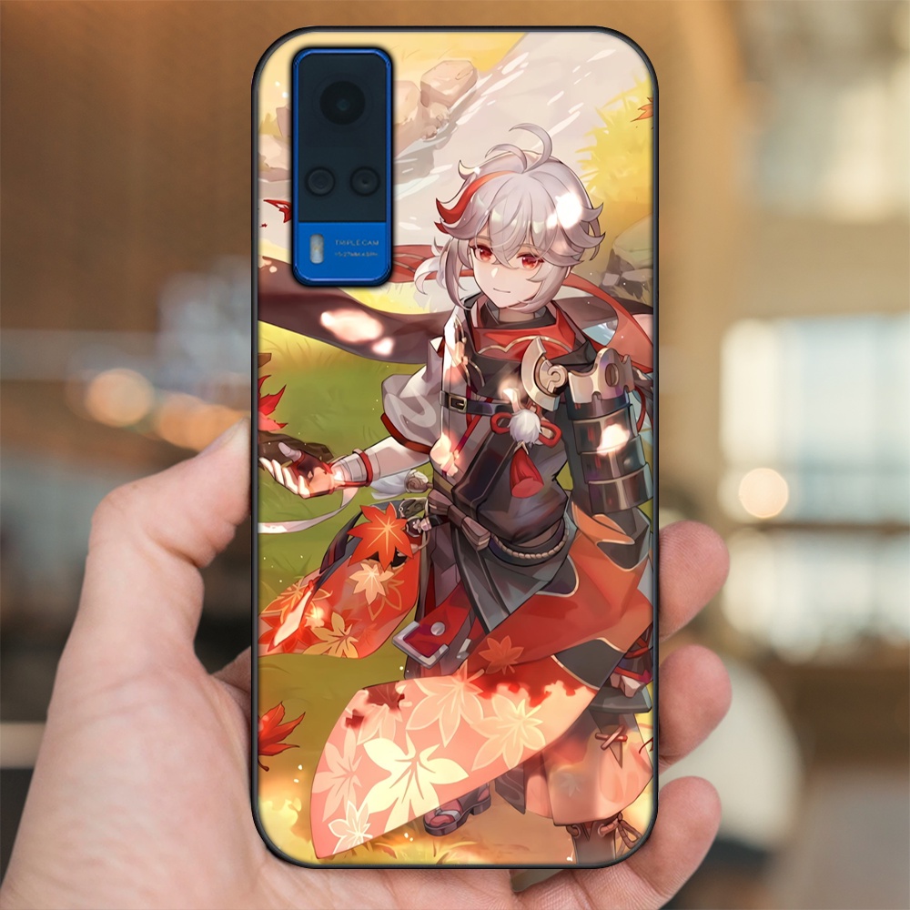 Ốp lưng Vivo Y51 2020, Y53s viền đen in hình Kazuha Genshin Impact