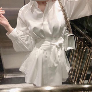 Set sơ mi cột eo