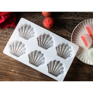 Khuôn Thạch Rau Câu hình con Sò 6 mặt dễ thương