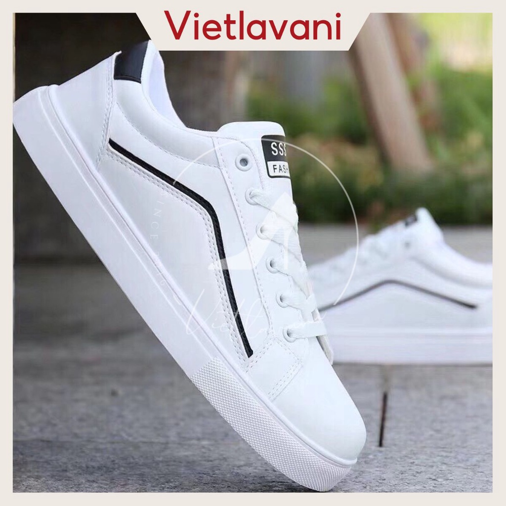 Giày thể thao nam nữ màu trắng năng động size 37 - 41 ship toàn quốc