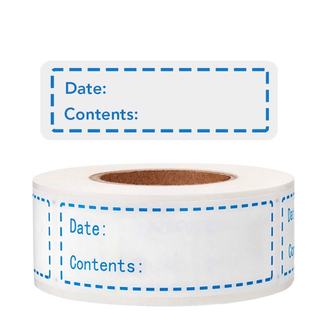 Cuộn 125/500 Nhãn Dán Ghi Chú Ngày Và Nội Dung Hỗ Trợ Phân Loại Thực Phẩm