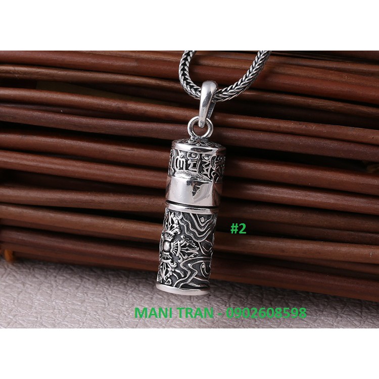 Mặt Dây chuyền Hộp Ga'u chuỳ kim cang - Mandala lục tự chân ngôn