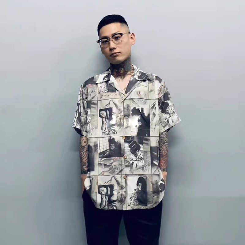 Bán Chạy Nhất WAC &amp; Arian Áo Sơ Mi Ngắn Tay In Màu Mực Geisha Plus Size Cho Nam Và Nữ