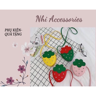 Túi đeo chéo hình QUẢ DÂU dễ thương phong cách hàn quốc cho bé gái