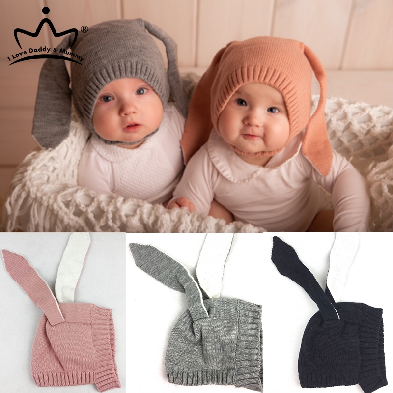 Mũ beanie tai thỏ ấm áp đáng yêu dành cho bé