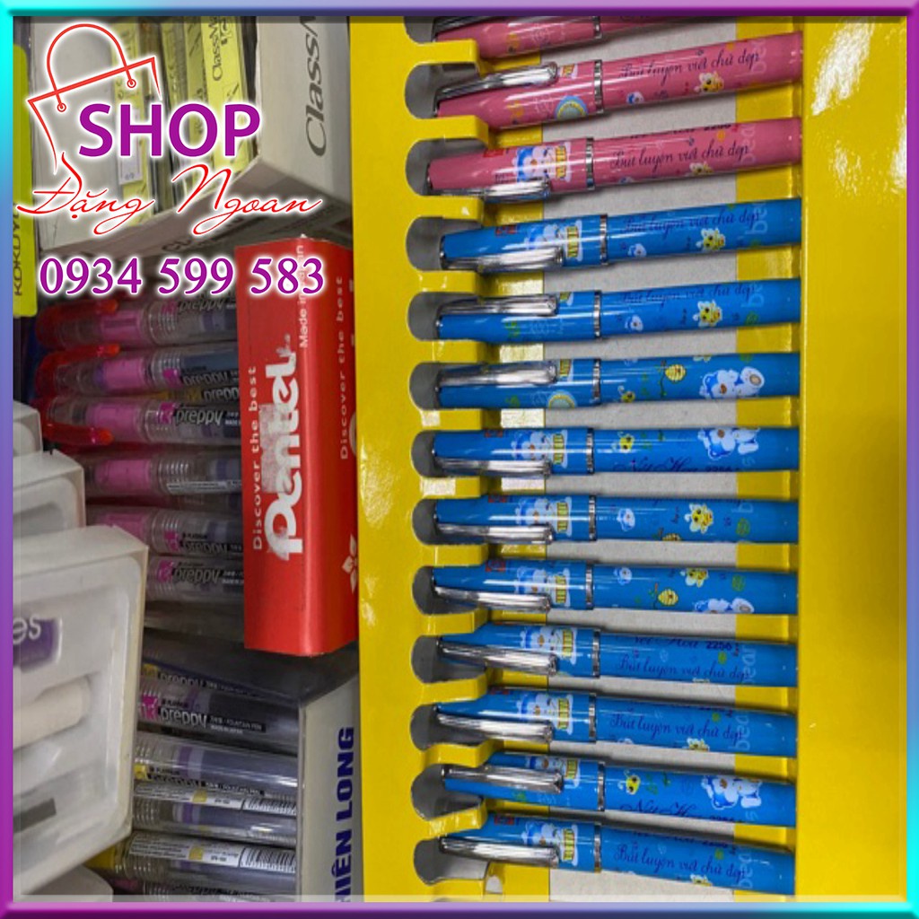 Bút máy nét hoa Hồng Hà 2256, luyện viết chữ lớp 1 - VPP Đặng Ngoan