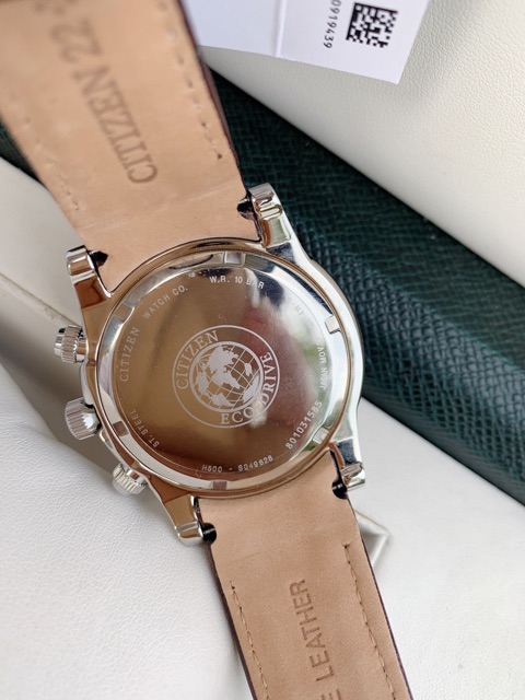 Đồng hồ nam dây da Citizen AT0550-11X Eco-drive 6 kim Chronograph chính hãng | BigBuy360 - bigbuy360.vn