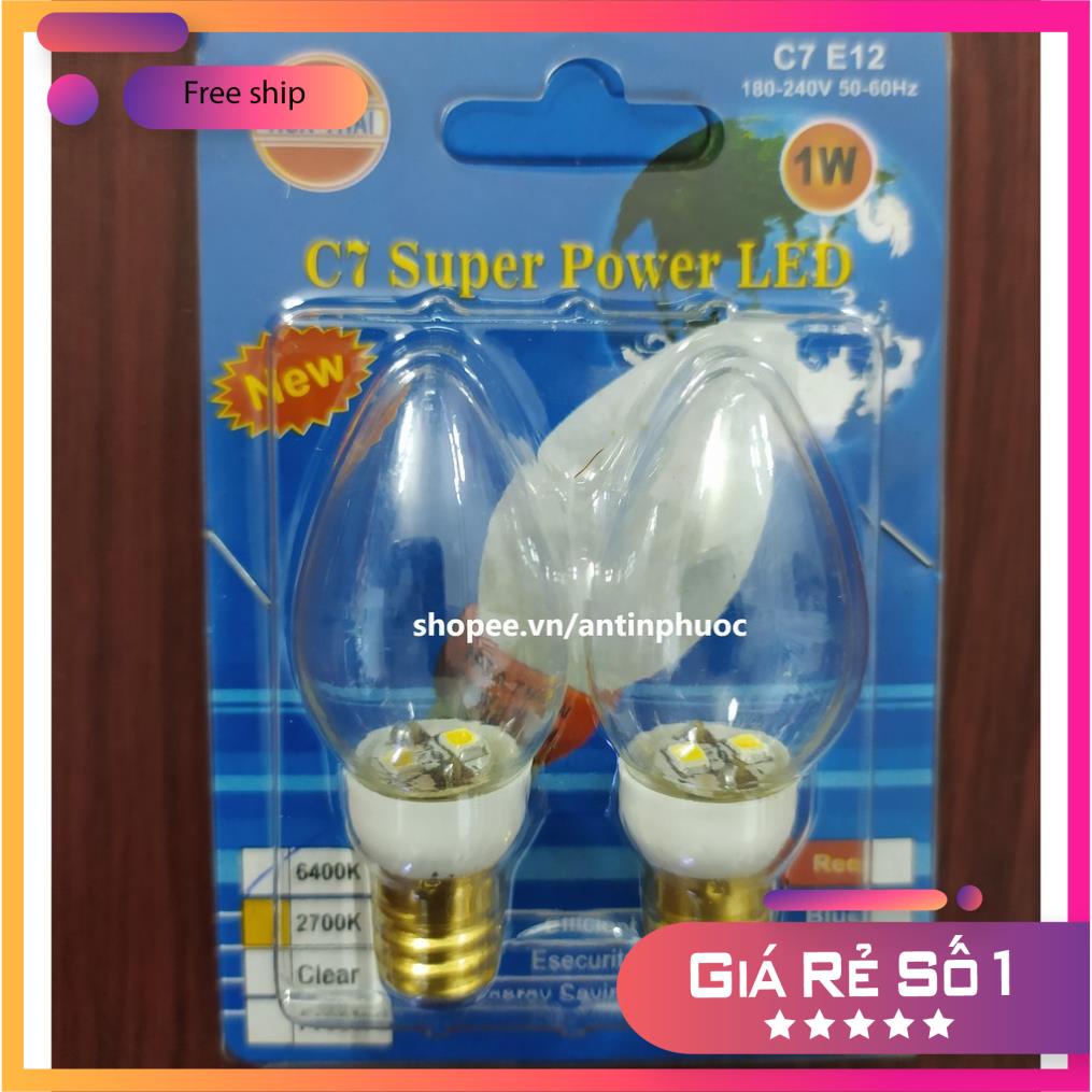 Bóng đèn ớt led 1w  - bóng đèn cana led Hòa Thái ,OKAS  - đèn bàn thần tài