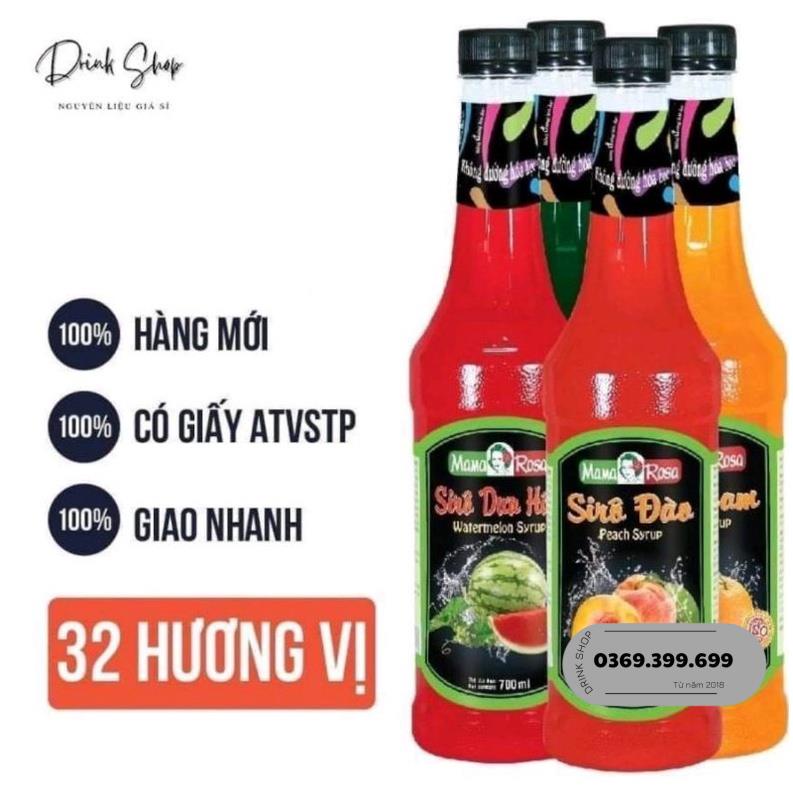 Sirup Golden farm mama rosa 700ml Đào, Ổi, Dâu, Vải .. - Đủ hương -