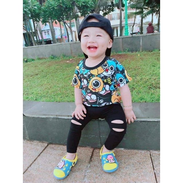 RR QUẦN LEGGING RÁCH GỐI (CHẤT THUN) CỰC CHẤT CHO BÉ TRAI BÉ GÁI 3