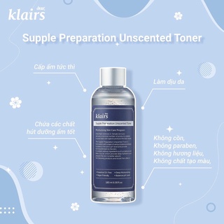 Toner Klairs Không Mùi ( Cân Bằng Da Nhạy Cảm, Da Mụn Viêm)